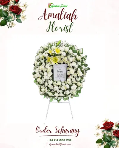 Krans Bunga Duka Cita di Manukaya